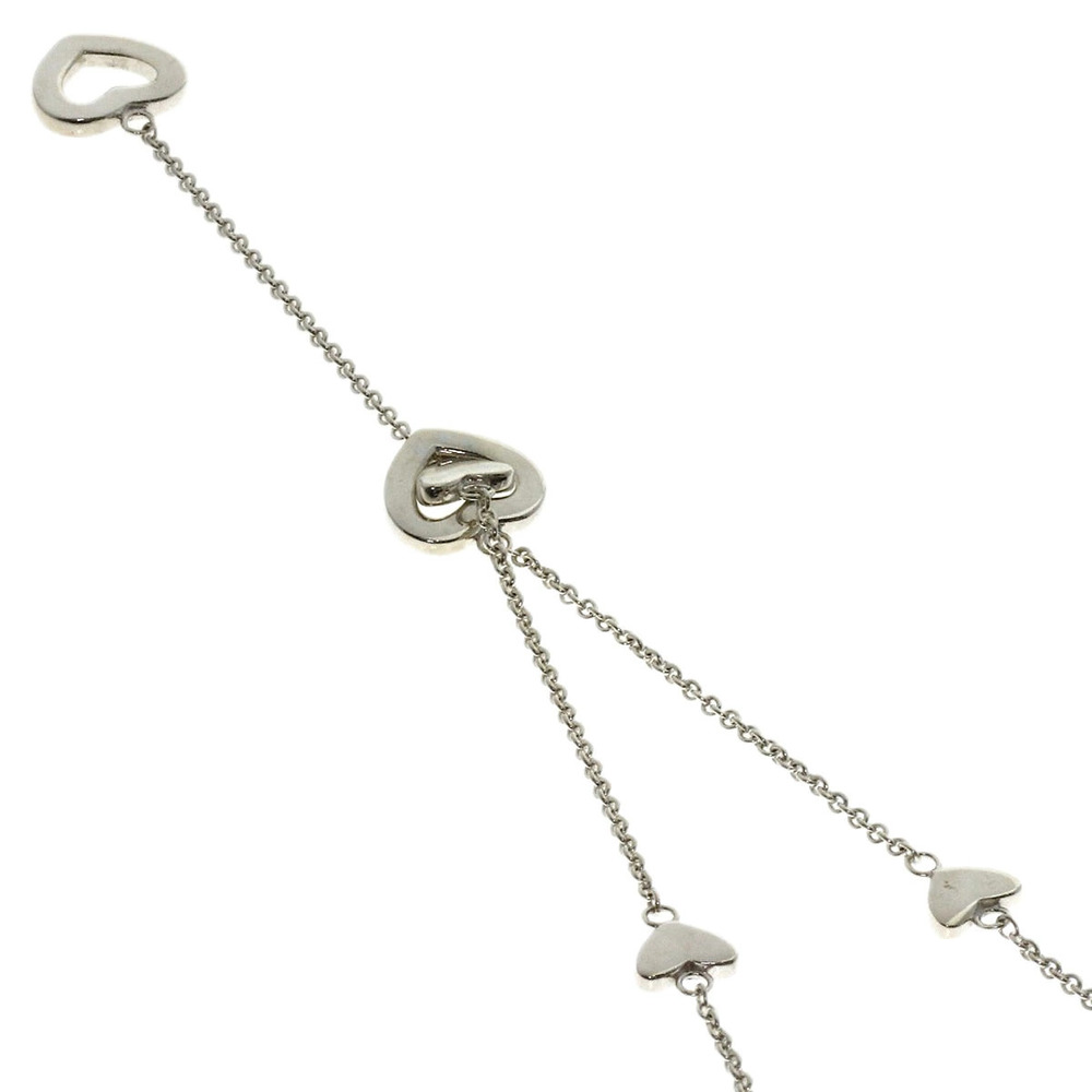Tiffany Co Heart Link Lariat Necklace Sterling Silver